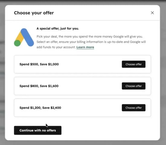product-update-google-ad-account-incentives